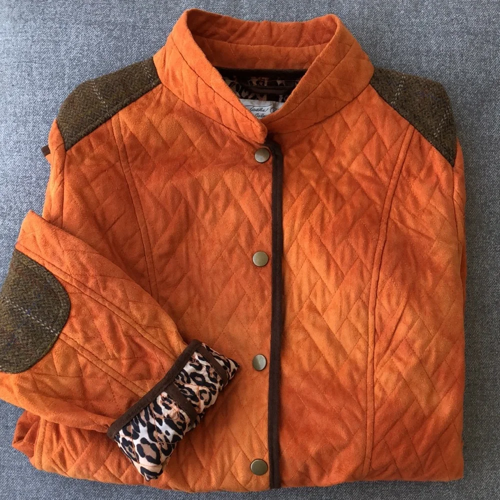 Like new! - TASHA POLIZZI Quilted & Wool Patch Snap Front Coat - Picture 3 of 11